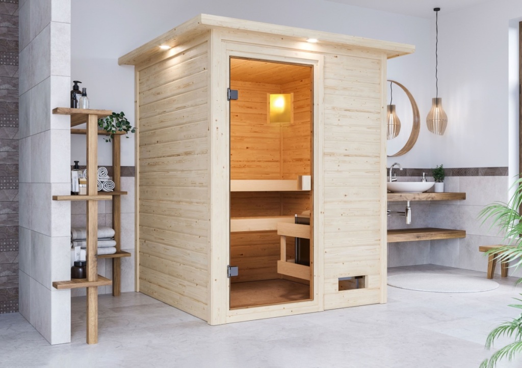 Sauna finlandese classica da interno in massello Sara