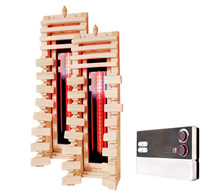 Schienali ergonomici con riscaldatori a infrarossi per sauna finlandese