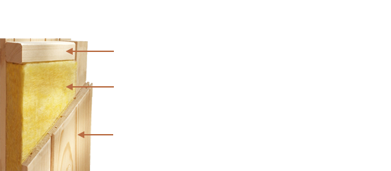 Sauna classica finlandese da interno BIO-THERMAL - Caratteristiche parete