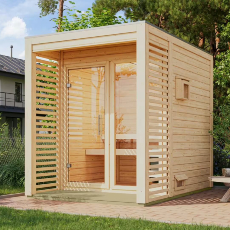 Sauna finlandese da interno in massello Paul PC 38 mm Sauna finlandese da giardino Paul PC in massello 38mm